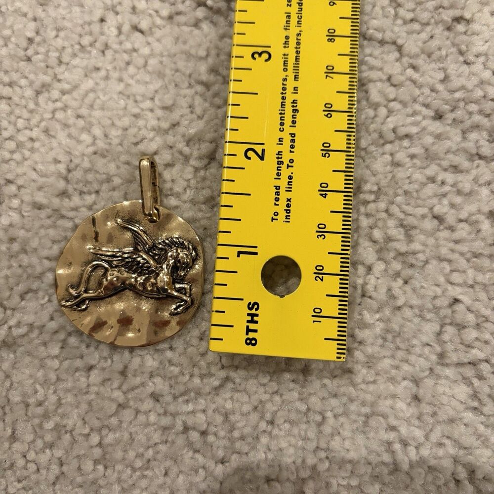 NWOT Free People Pegasus Charm For Necklace Or Key Chain Gold Tone - Picture 6 of 7